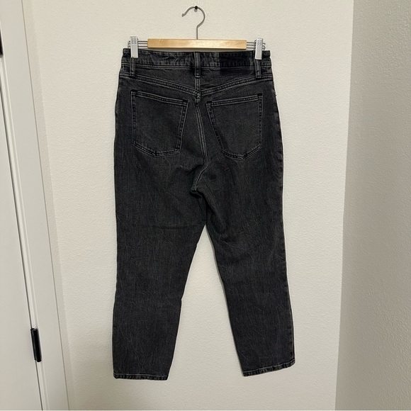 Abercrombie & Fitch The Mom High Rise Jeans Gray Black Wash Size 27 Short Women - Picture 5 of 9